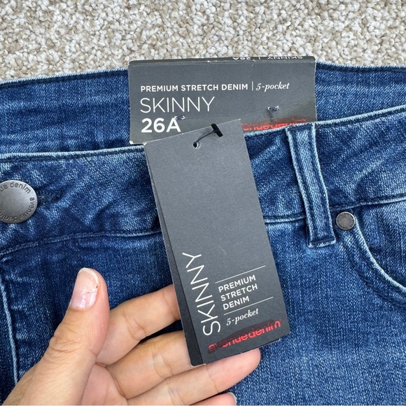 New Avenue Denim Skinny 26 A Blue Denim Women's Jeans Stretch - Picture 11 of 15